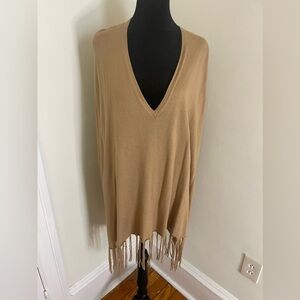 Michael Kors deep-V neck Poncho